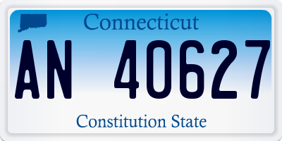CT license plate AN40627