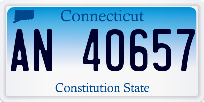 CT license plate AN40657