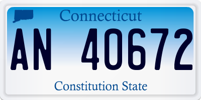 CT license plate AN40672