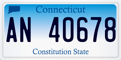 CT license plate AN40678