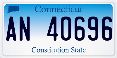 CT license plate AN40696