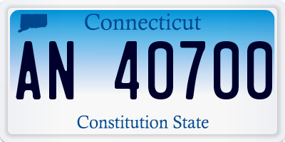 CT license plate AN40700