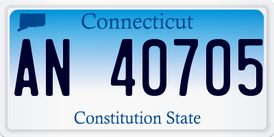 CT license plate AN40705