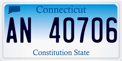 CT license plate AN40706