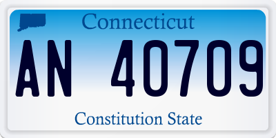 CT license plate AN40709