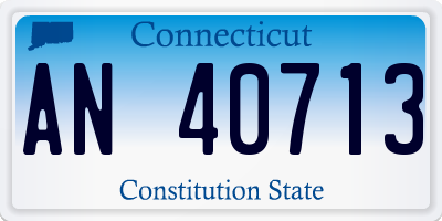 CT license plate AN40713