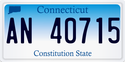CT license plate AN40715