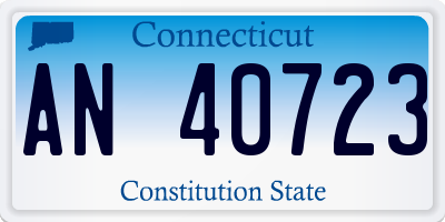 CT license plate AN40723