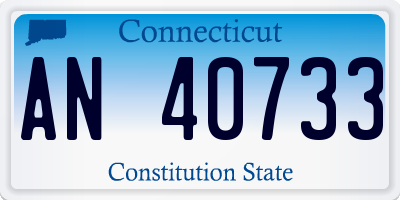 CT license plate AN40733
