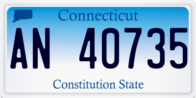 CT license plate AN40735