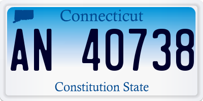CT license plate AN40738