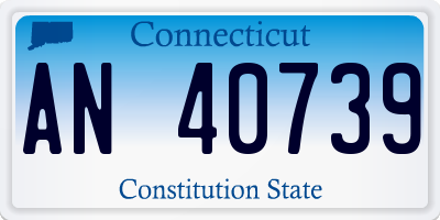 CT license plate AN40739