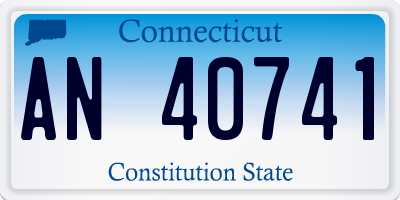CT license plate AN40741