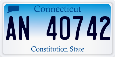 CT license plate AN40742