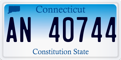 CT license plate AN40744