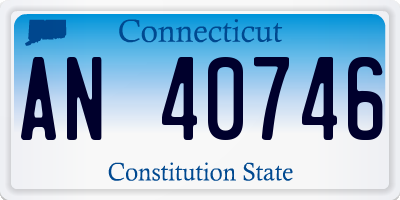 CT license plate AN40746