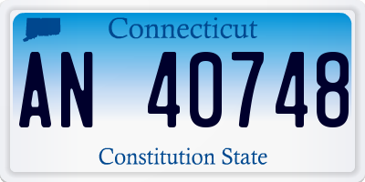 CT license plate AN40748
