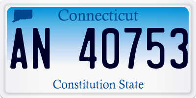 CT license plate AN40753