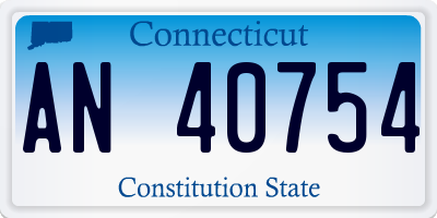 CT license plate AN40754