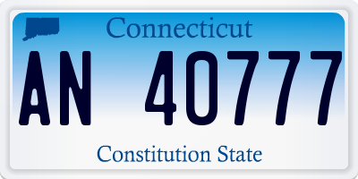 CT license plate AN40777
