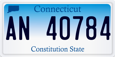 CT license plate AN40784