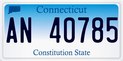 CT license plate AN40785
