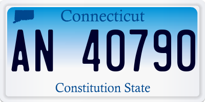 CT license plate AN40790