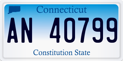 CT license plate AN40799