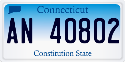 CT license plate AN40802