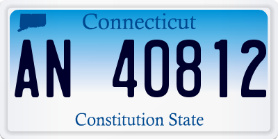 CT license plate AN40812