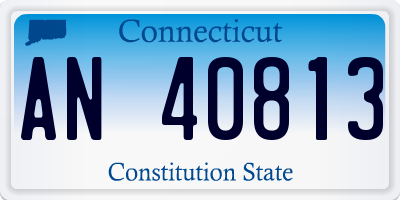 CT license plate AN40813