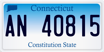 CT license plate AN40815