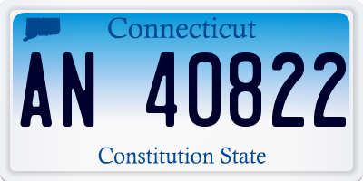 CT license plate AN40822