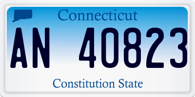 CT license plate AN40823