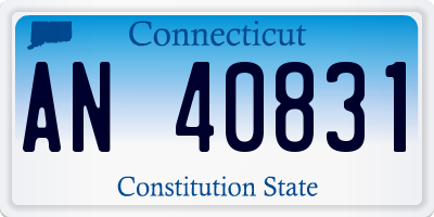 CT license plate AN40831