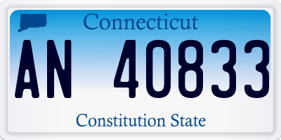 CT license plate AN40833
