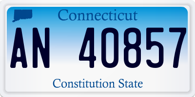 CT license plate AN40857
