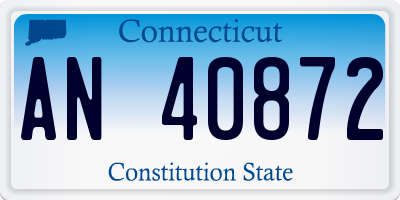 CT license plate AN40872