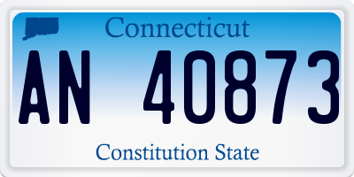 CT license plate AN40873