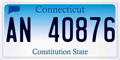 CT license plate AN40876