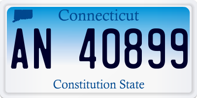 CT license plate AN40899