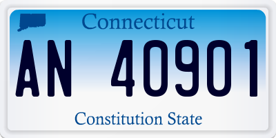 CT license plate AN40901