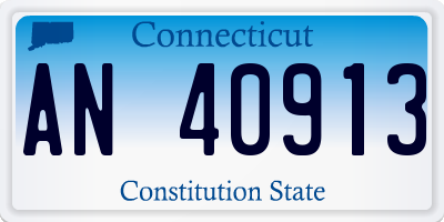 CT license plate AN40913