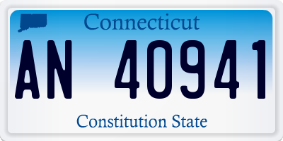 CT license plate AN40941