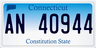CT license plate AN40944