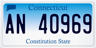 CT license plate AN40969