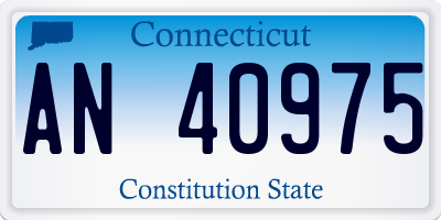 CT license plate AN40975