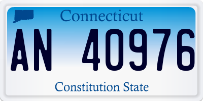 CT license plate AN40976