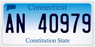CT license plate AN40979