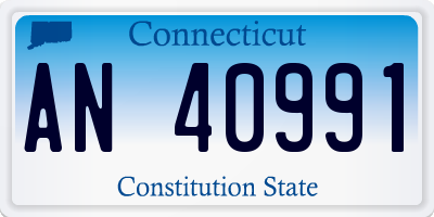 CT license plate AN40991